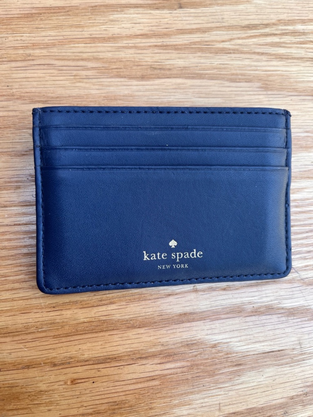 Kate Spade Navy Blue Card Holder EUC - Picture 2 of 2